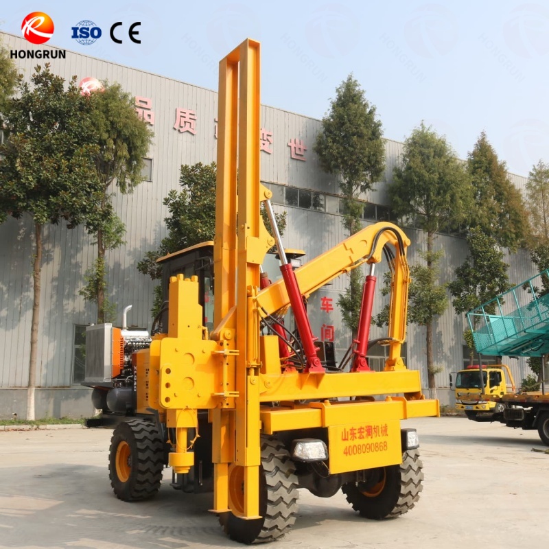 Highway Guardrail Pile Driver 