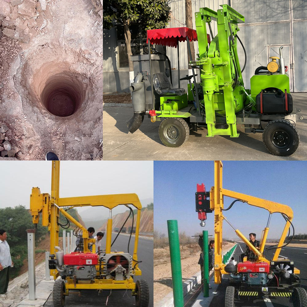 Mobile Guardrail Pile Driver