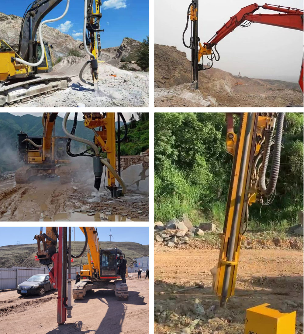 Excavator Mounted Drill Attachment