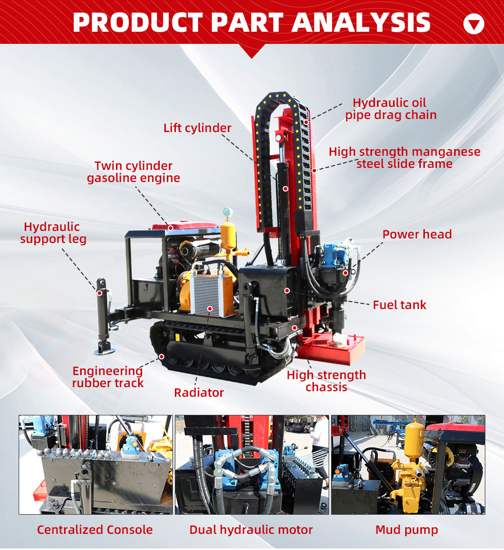 Буровая установка с погружным двигателем мощностью 35 л.с.