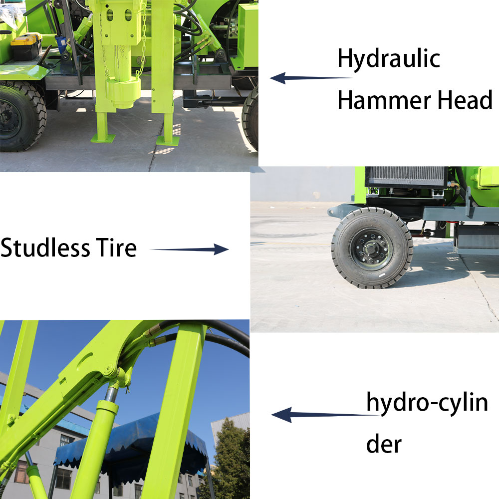 Mobile Guardrail Pile Driver