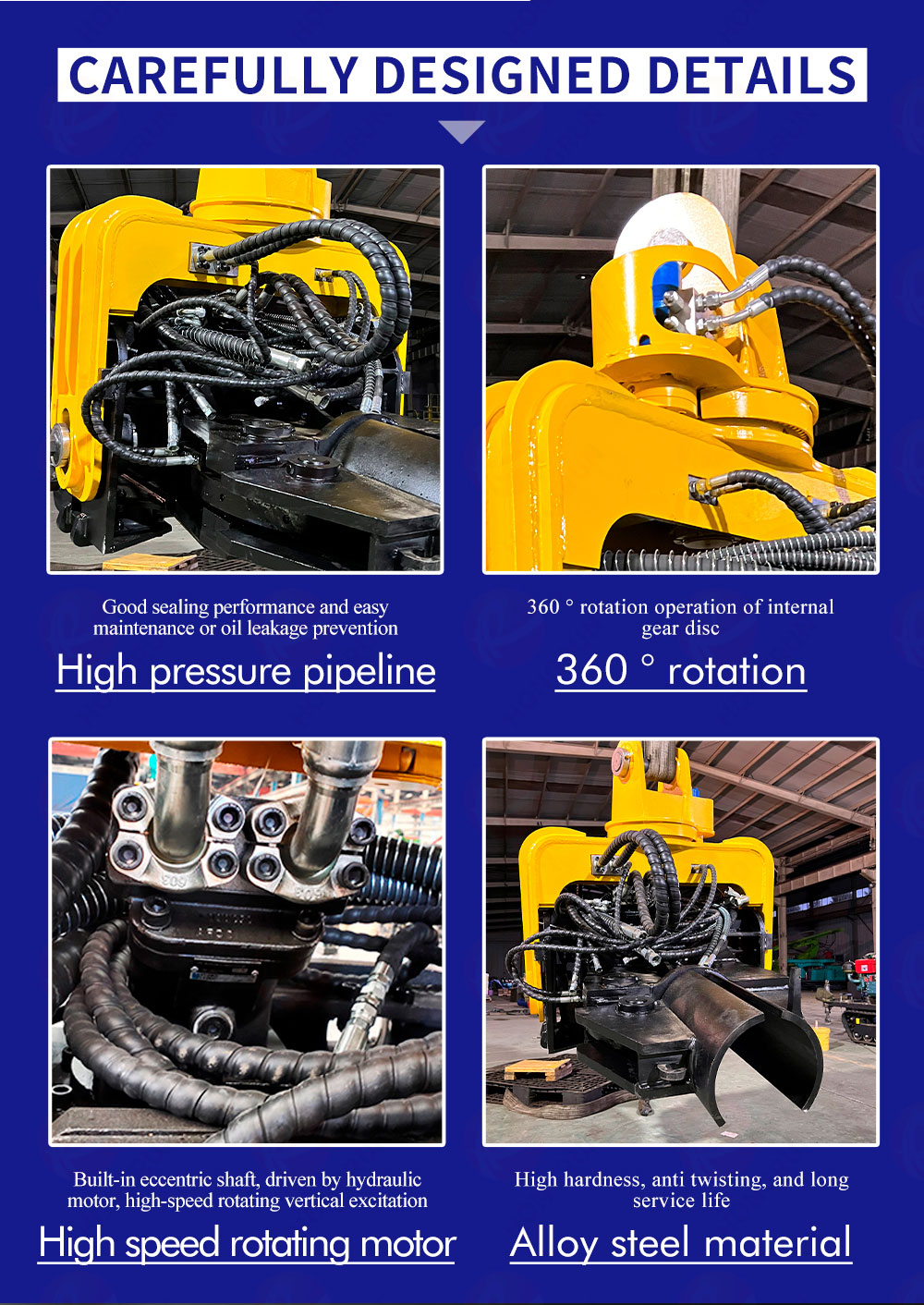 Marteau vibrant pour pieux