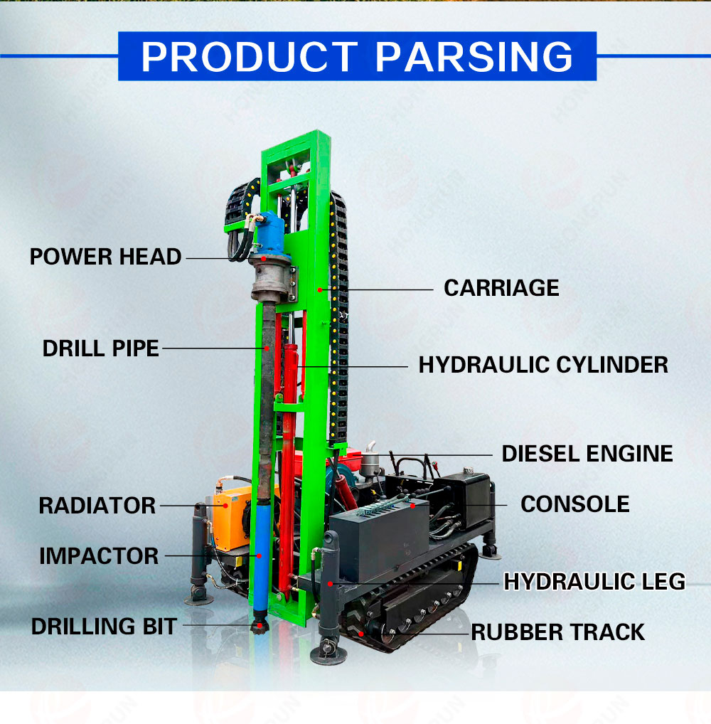 Буровая установка Down The Hole мощностью 25 лошадиных сил