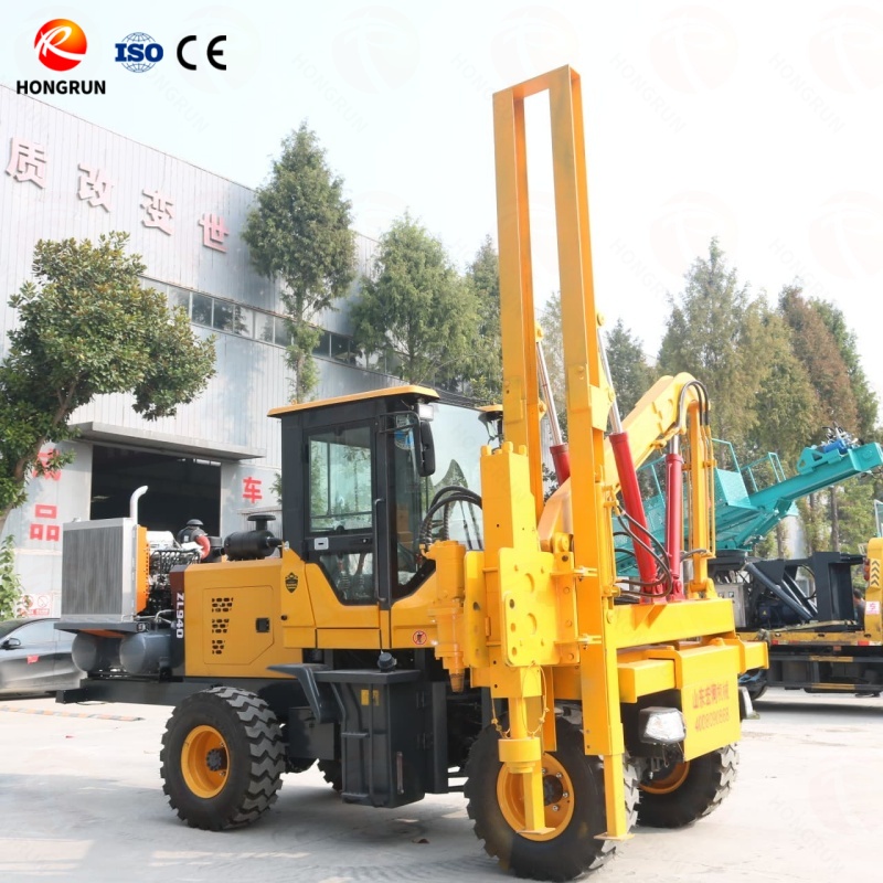 Highway Guardrail Pile Driver 