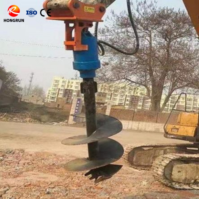 Excavator na naka-mount na Auger