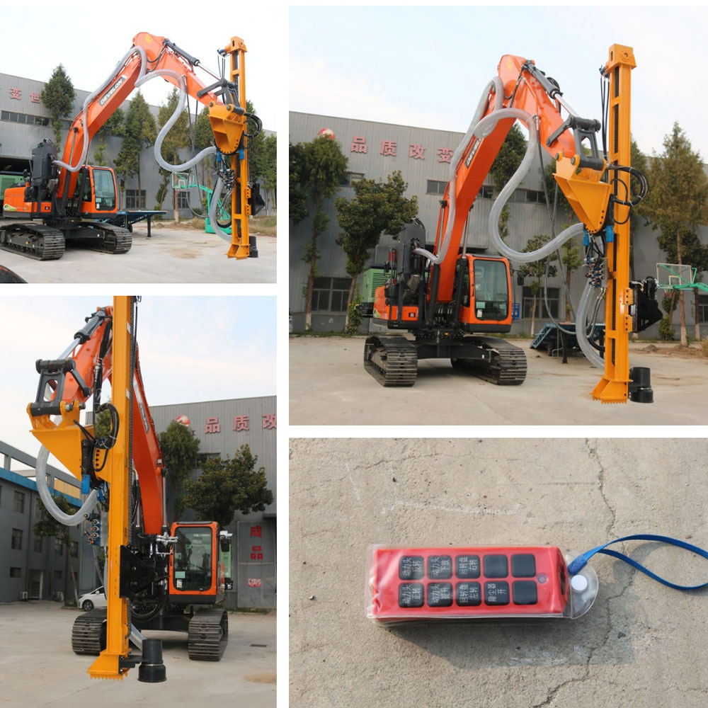 Excavator Mounted Drill Attachment