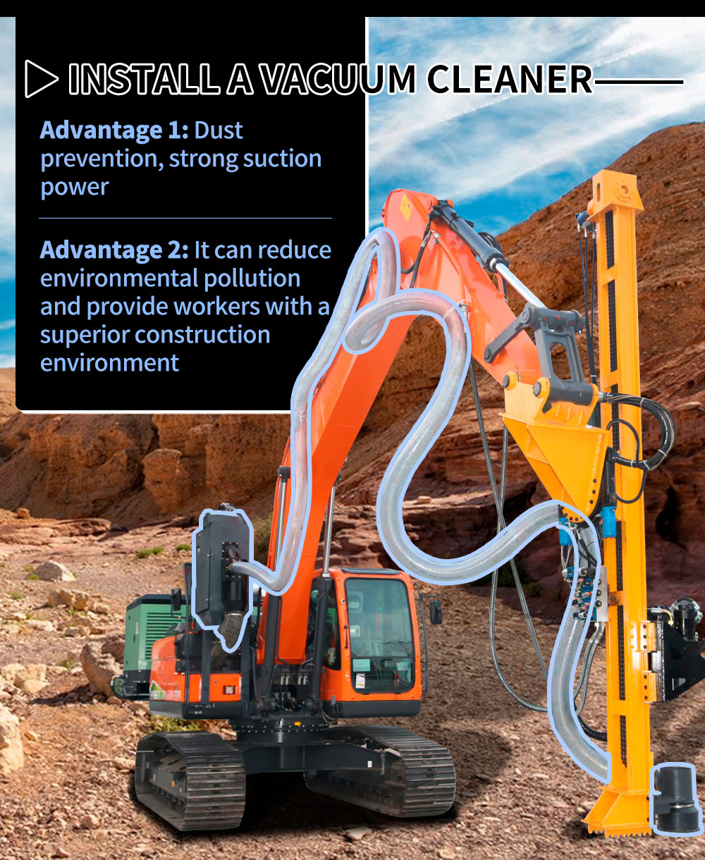 Excavator Drilling Rig