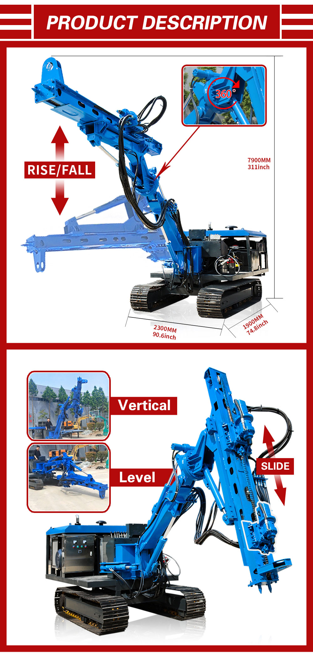 Буровая машина для взрывных работ
