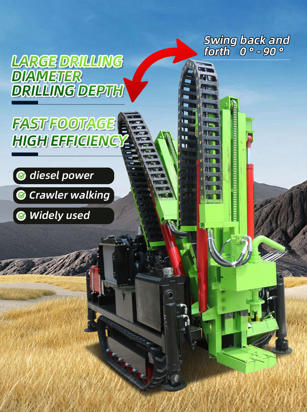 Equipamento de perfuração de poços de água residencial de 35 HP