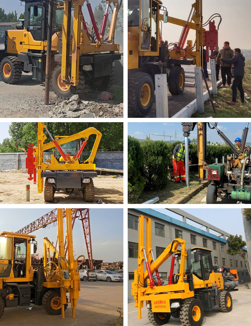 Highway Guardrail Pile Driver   