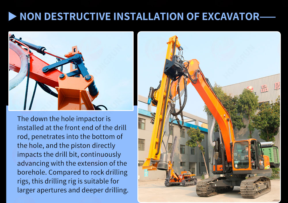 Excavator Drilling Rig