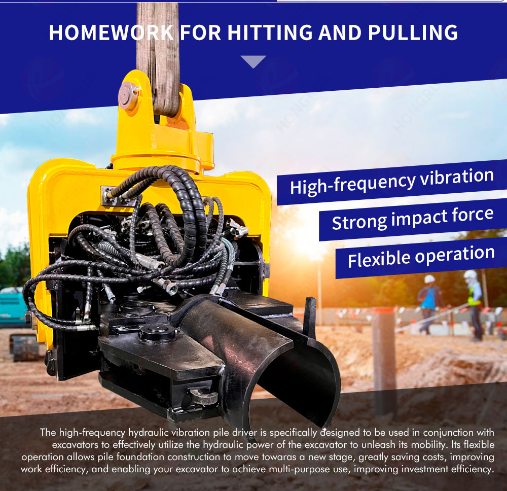 Marteau vibrant pour pieux