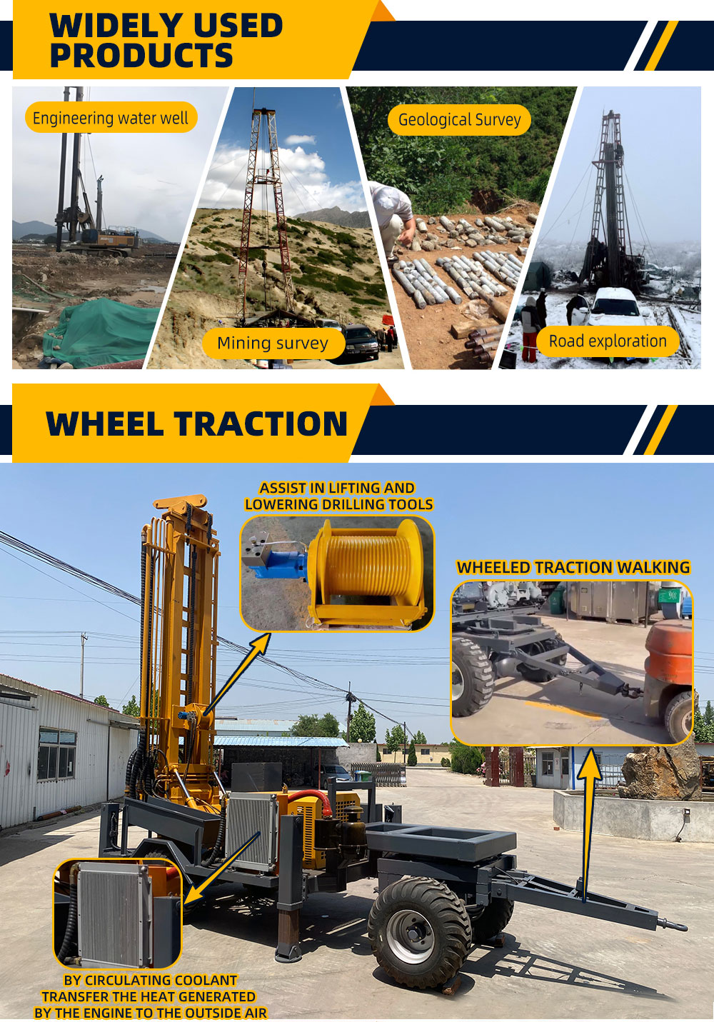 300M Wheeled Water Well Drilling Rig