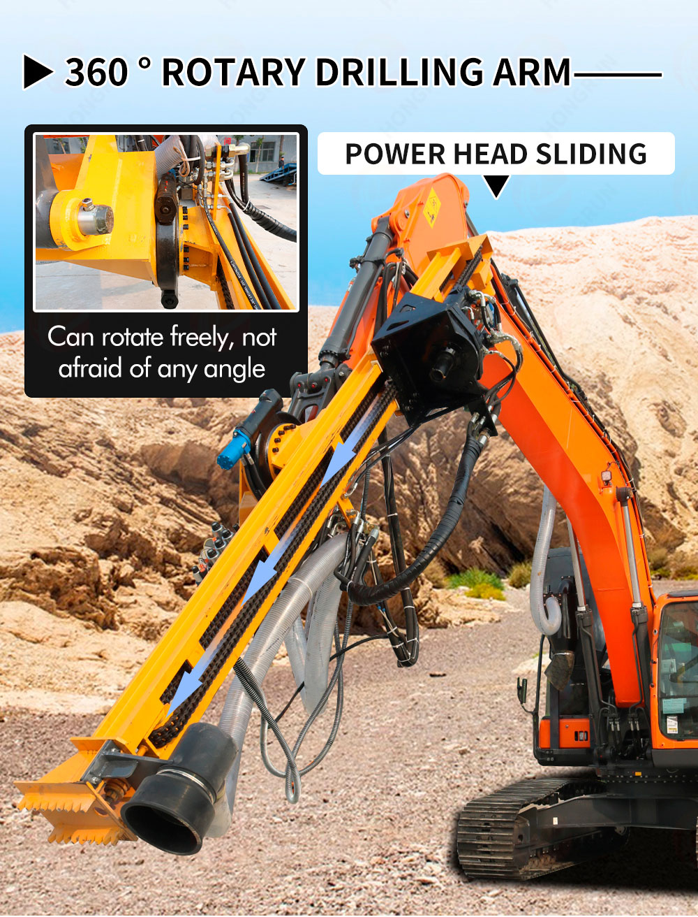 Excavator Drilling Rig