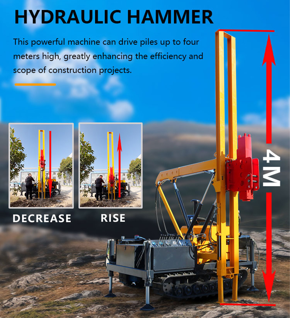 Road Guardrail Pile Driver