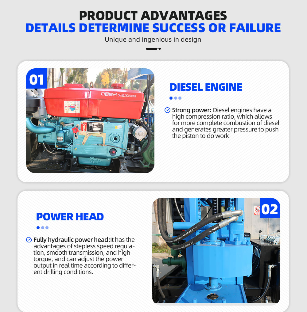 Foreuse de puits d'eau sur chenilles