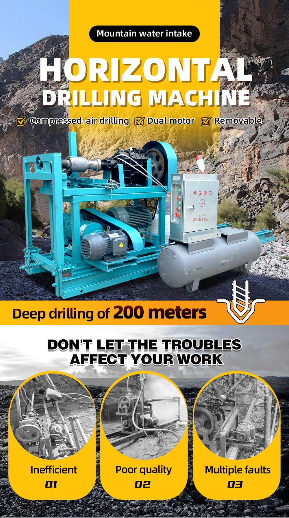 منصة حفر آبار المياه الأفقية