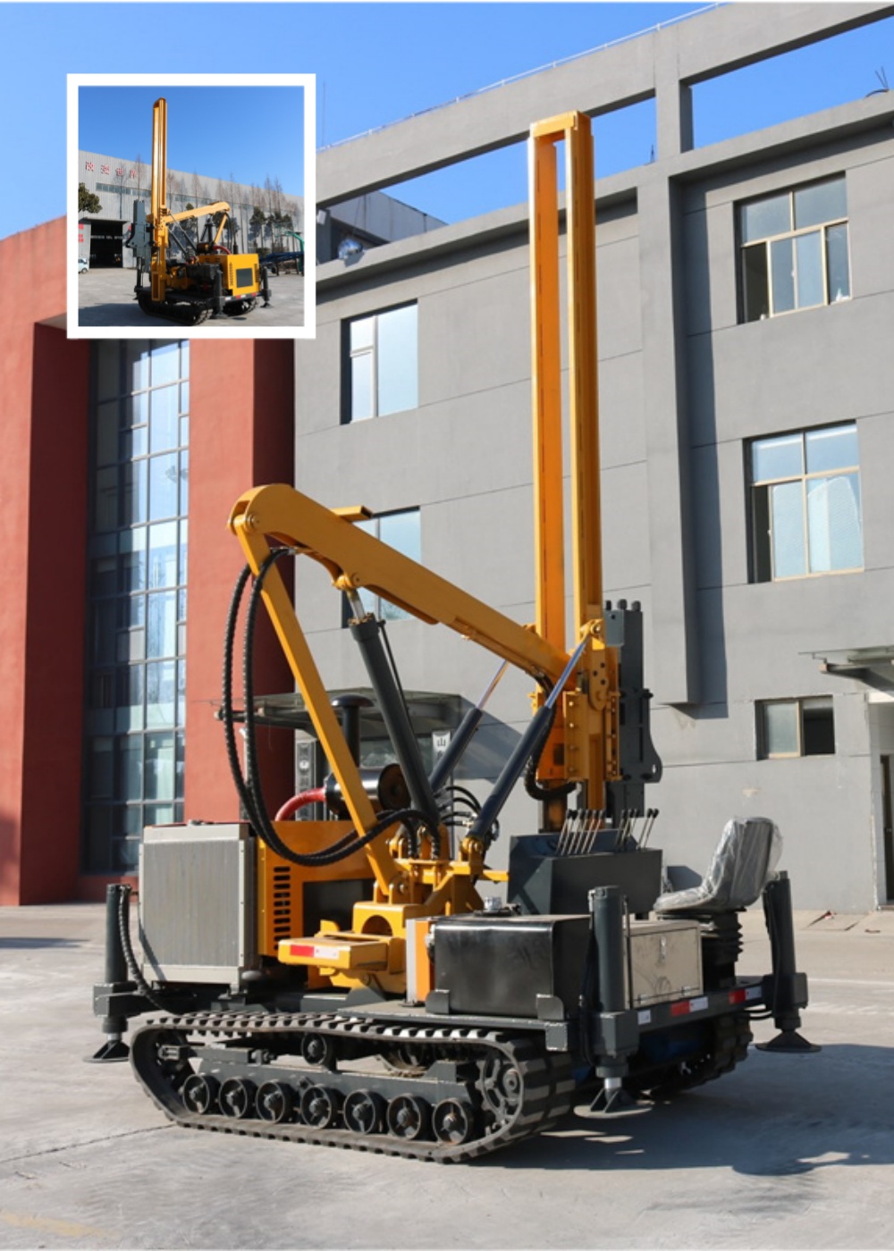 Guardrail Pile Driving Rig