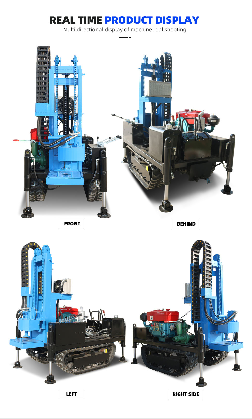 Foreuse de puits d'eau sur chenilles