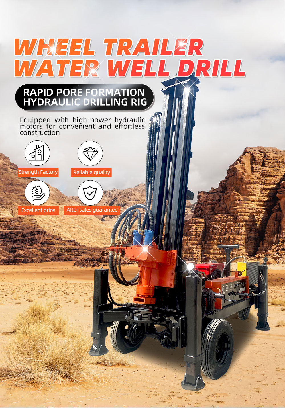 Wheel Type Water Well Drilling Rig