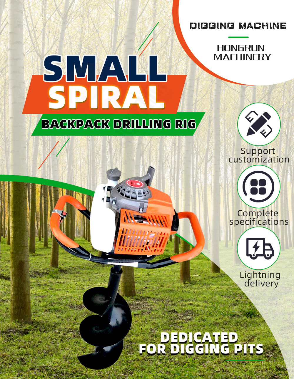 Equipamento de escavação de mochilas