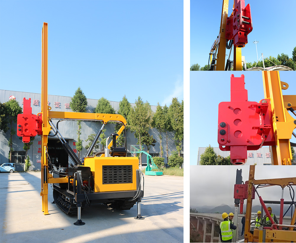 Road Guardrail Pile Driver