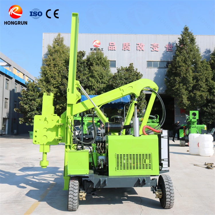 Mobile Guardrail Pile Driver