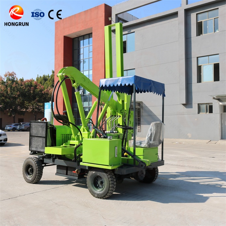 Mobile Guardrail Pile Driver