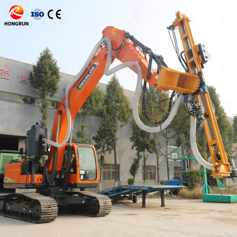 Excavator Mounted Drill Attachment