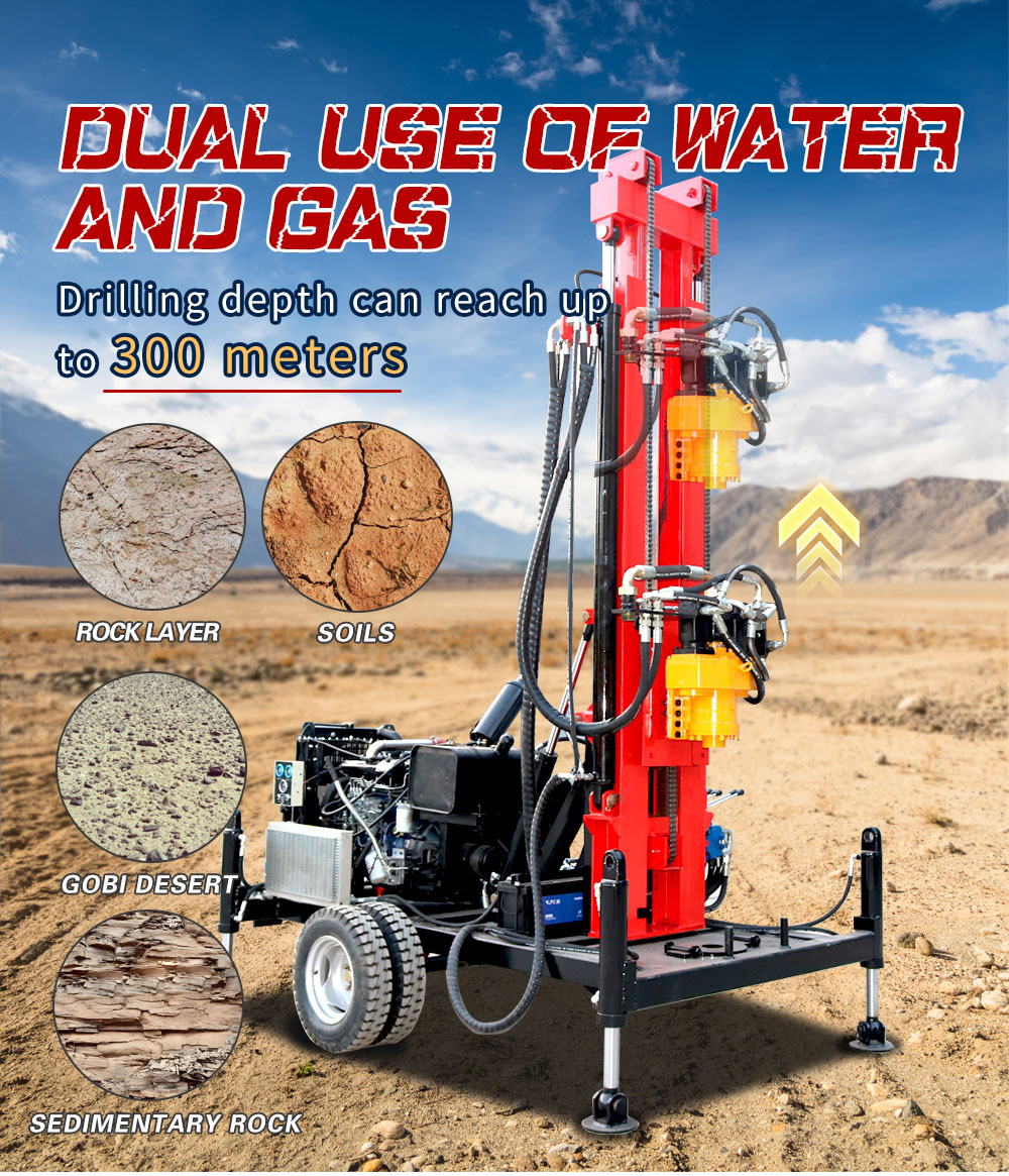 78 Horsepower Wheeled Water Well Drilling Rig