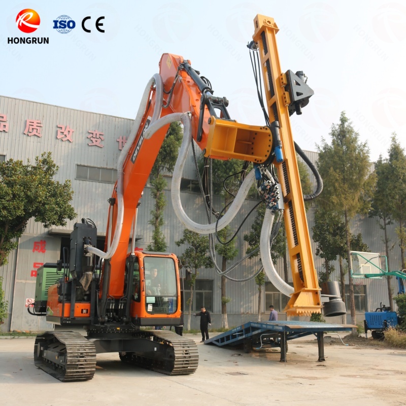 Excavator Mounted Drill Attachment