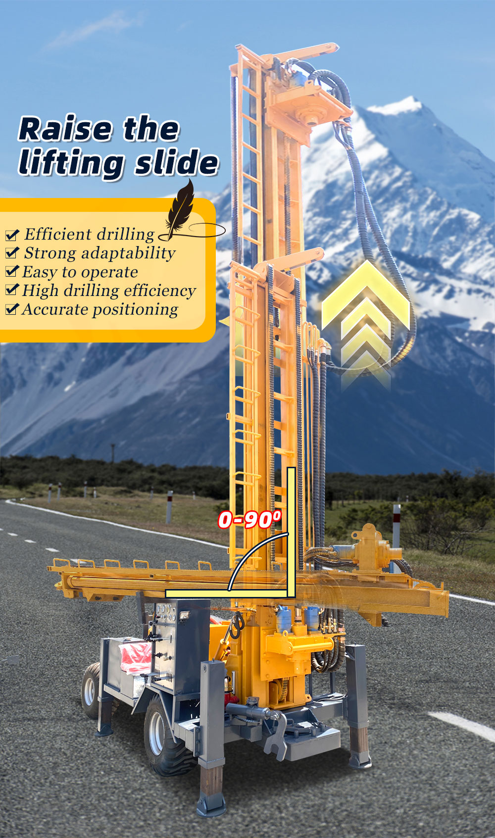 300M Wheeled Water Well Drilling Rig