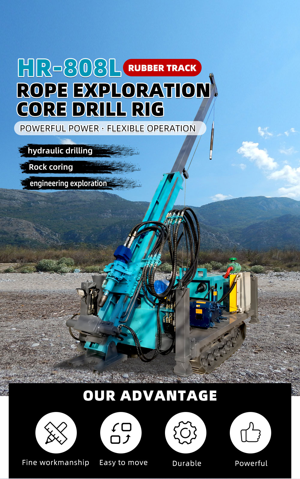 Appareil de forage d'exploration et de carottage à câble