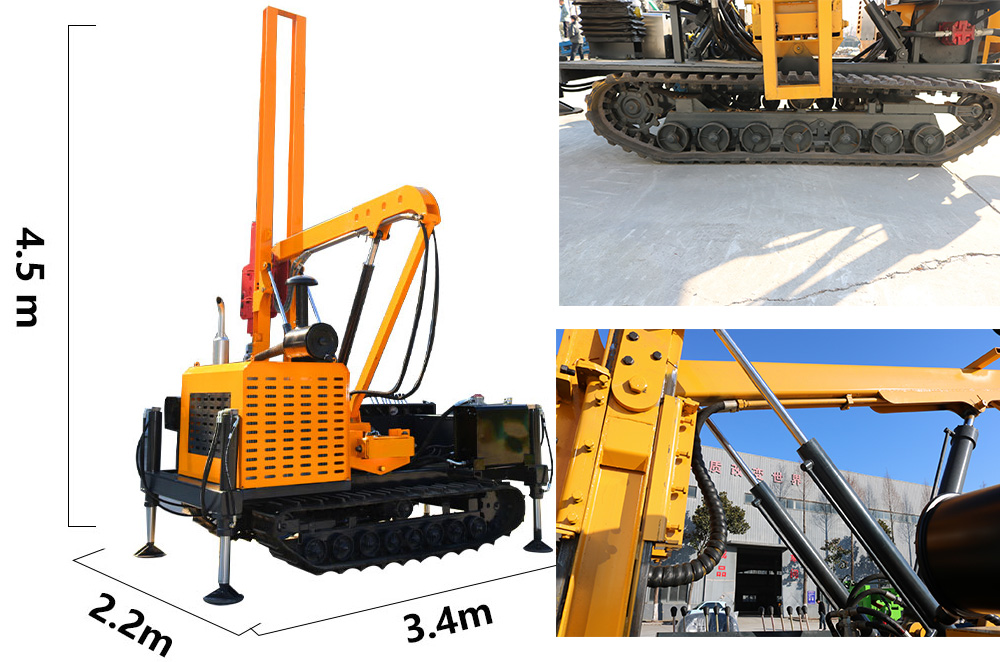 Máy đóng cọc thi công lan can đường cao tốc