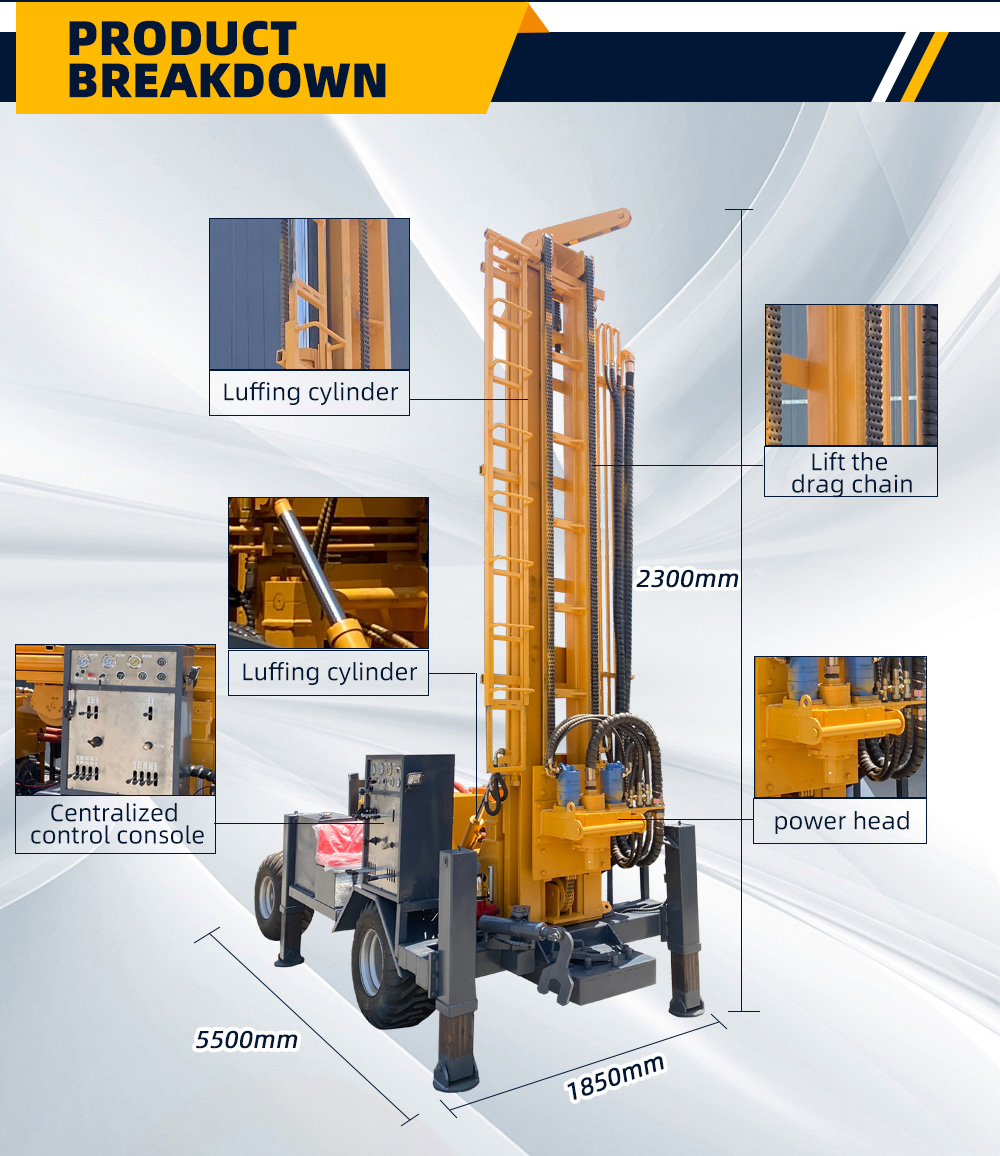 300M Wheeled Water Well Drilling Rig
