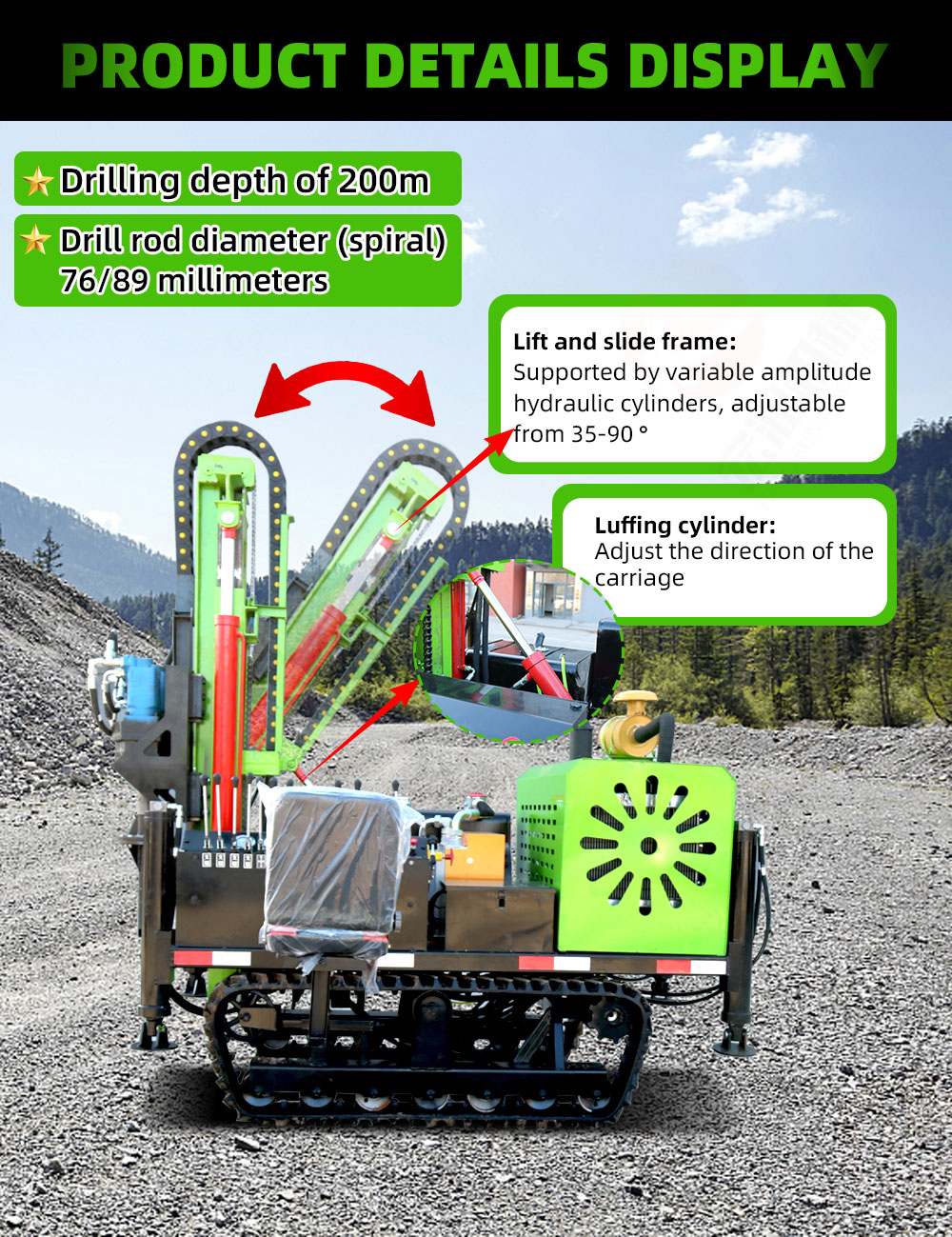 Four Cylinder Down The Hole Drilling Rig