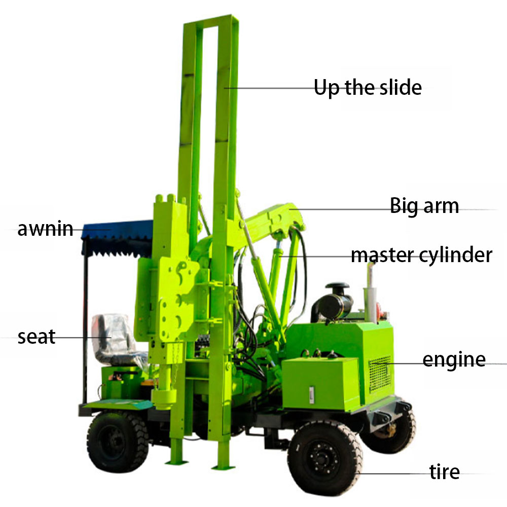 Mobile Guardrail Pile Driver