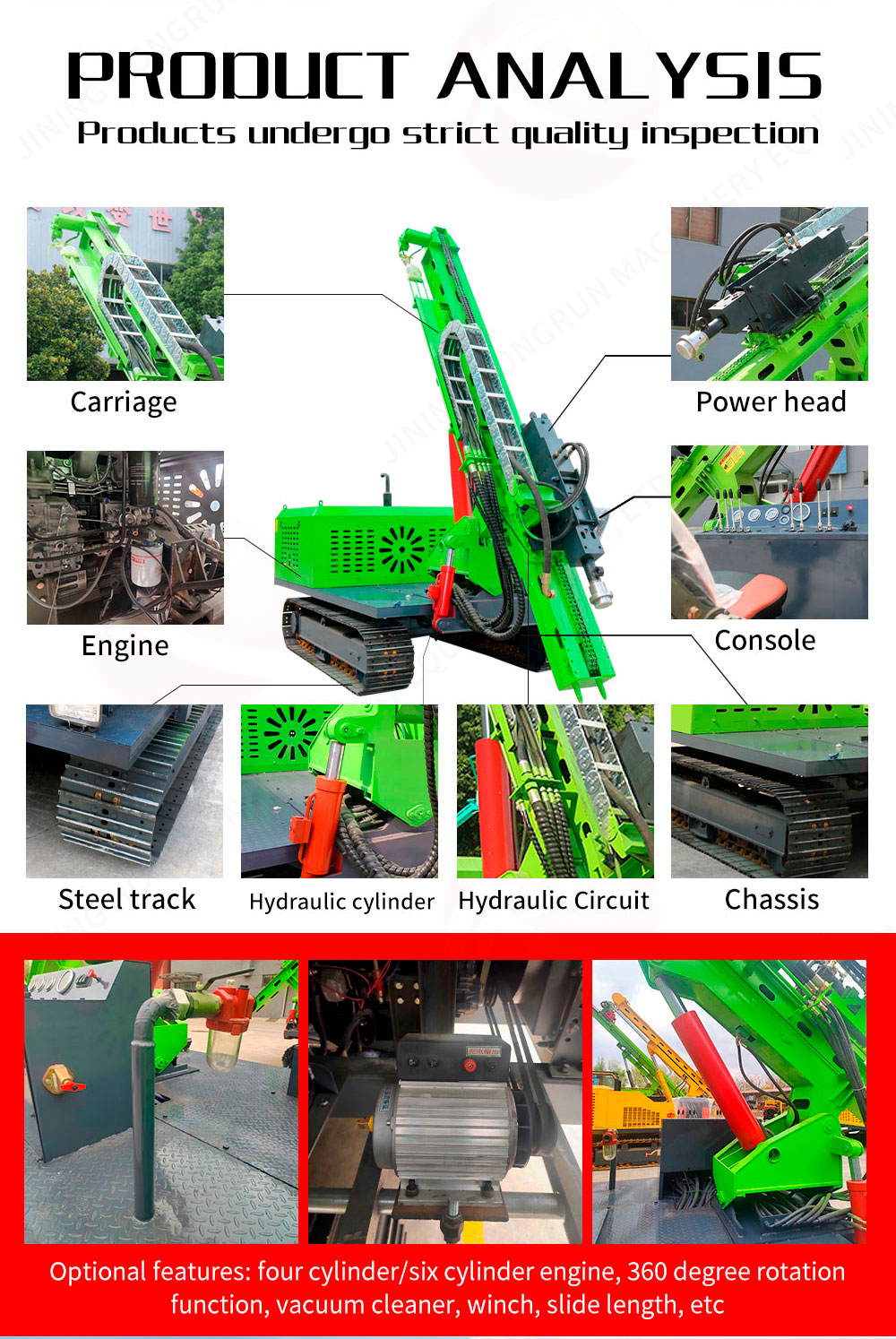 Martelo hidráulico com placa de bate-estacas fotovoltaico