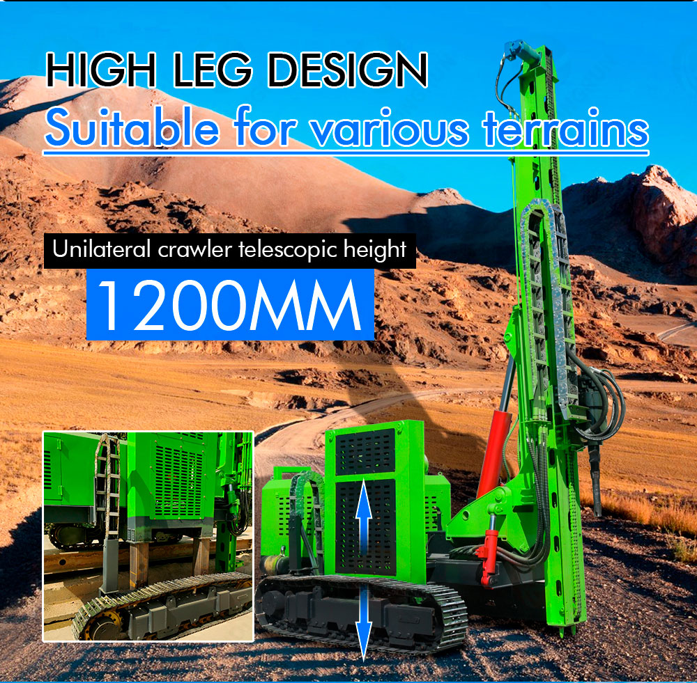 High Leg Photovoltaic Pile Driver