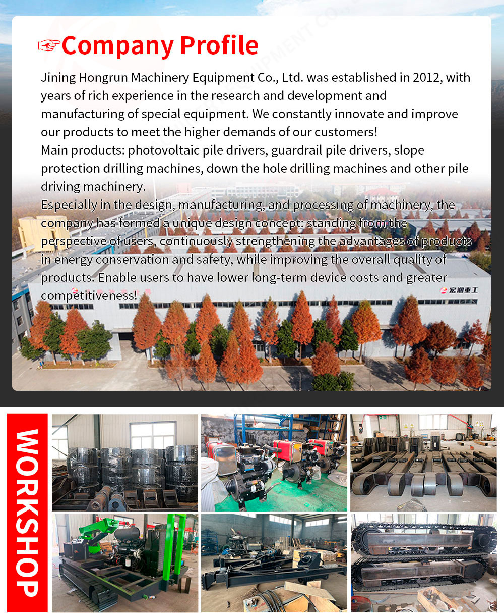 Martelo hidráulico com placa de bate-estacas fotovoltaico