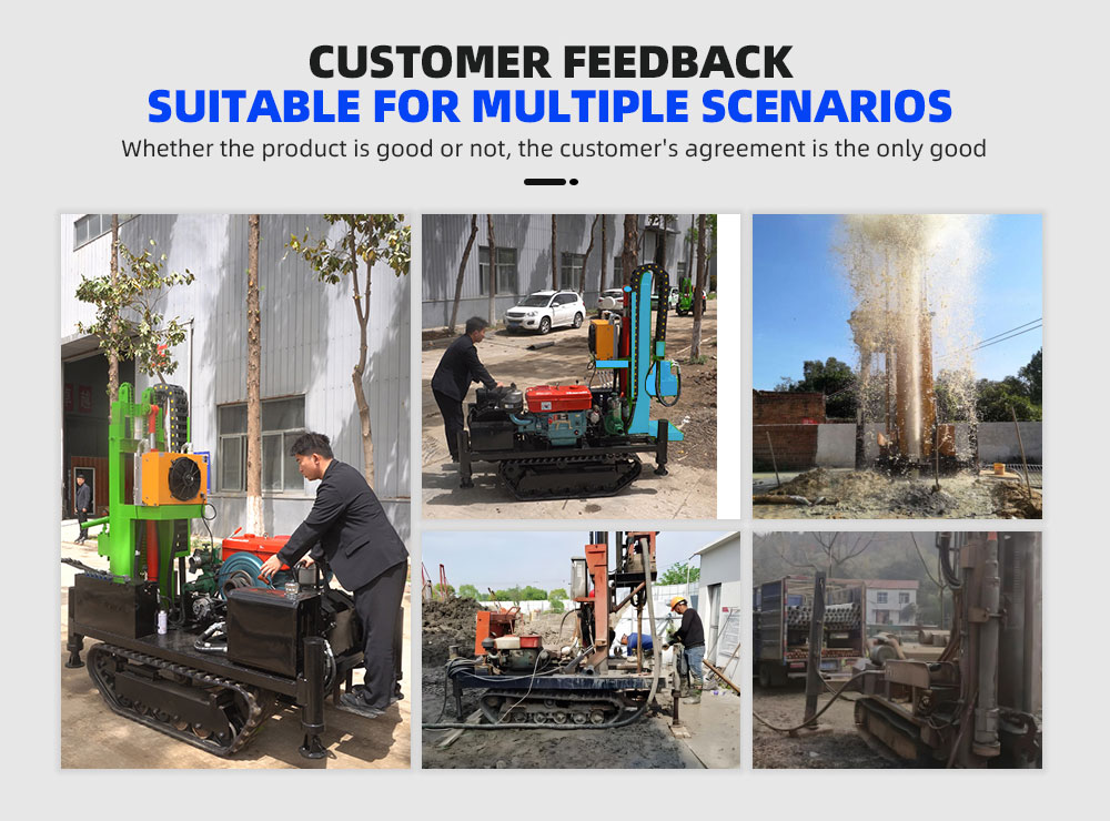 Foreuse de puits d'eau sur chenilles